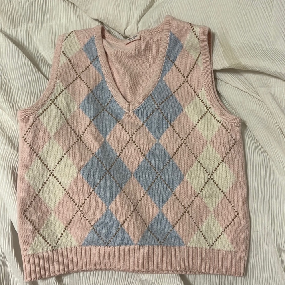 pink brandy sweater vest